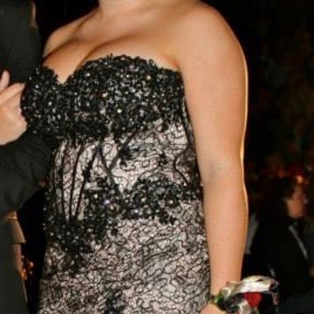 Strapless Lace Prom Dress